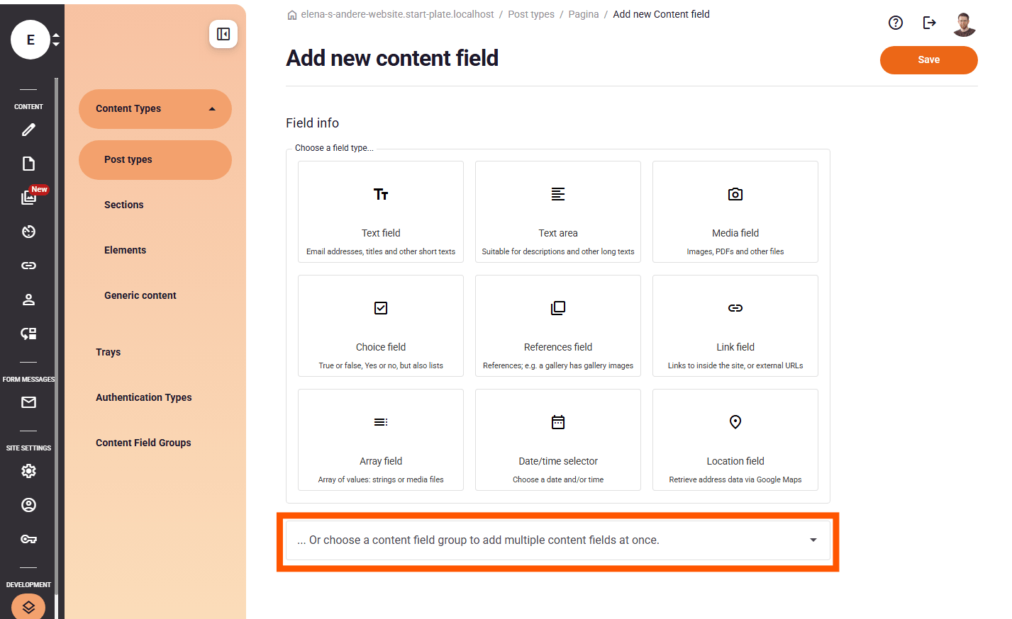 Add field Group